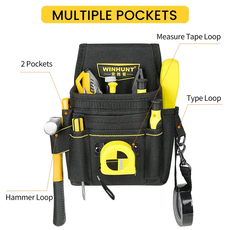 Professional Tool Belt Bag, Sling Tool Bag, Multifunctional Tool Storage Bag, Tool Organizer for Home & Office