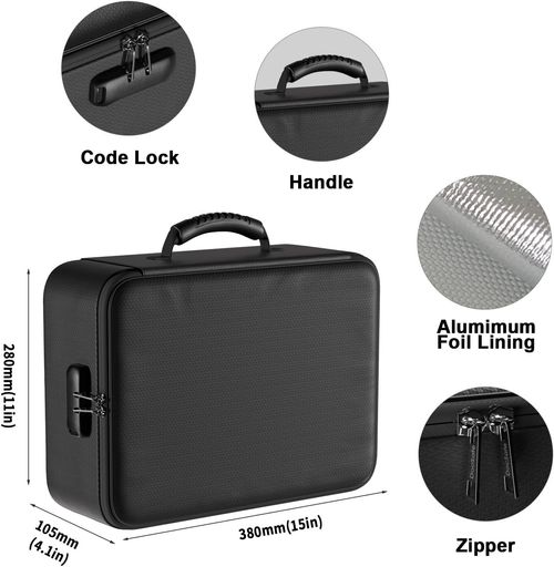 DocSafe 5200°F Document Organizer with Lock, Upgraded Heat Insulated Fireproof＆Water-Resistant Box 8 Layers File Organizer, Portable Home Travel Safe Storage for Important Documents and More