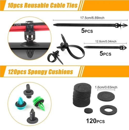 1240 pcs Car Retainer Clips & Fastener Remover