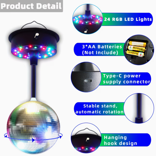 Remote Control RGB DJ Disco Ball Light