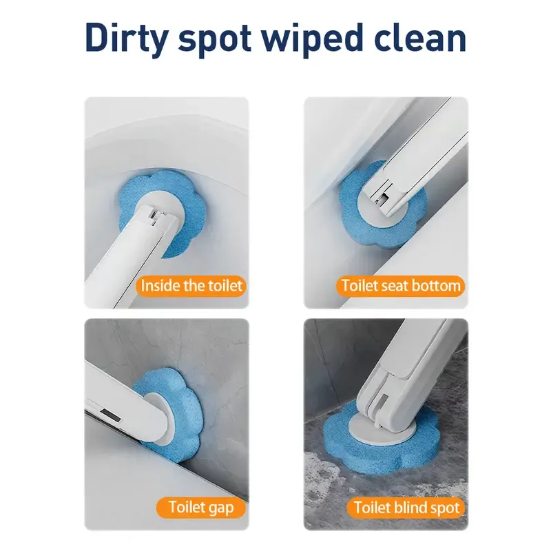 Disposable Toilet Brush Set with 72PCS Triple-Layer Refills & Wall Mount Holder for Deep Cleaning & Hygienic Bathroom Maintenance