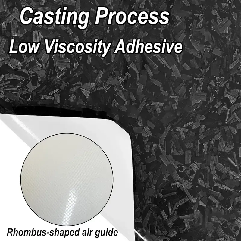 11.8in x118in Gloss Forged Carbon Fiber Car Wrap Vinyl Bubble Free Air Release Adhesive Car Wrap Film Roll DIY Decals ( 0.98 FT x 9.8 FT)