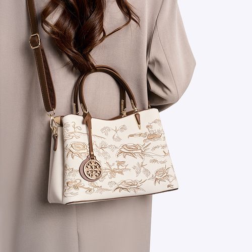 High-quality Chinese style women's handbag, large capacity, 2026 new embroidered shoulder bag, crossbody small square bag