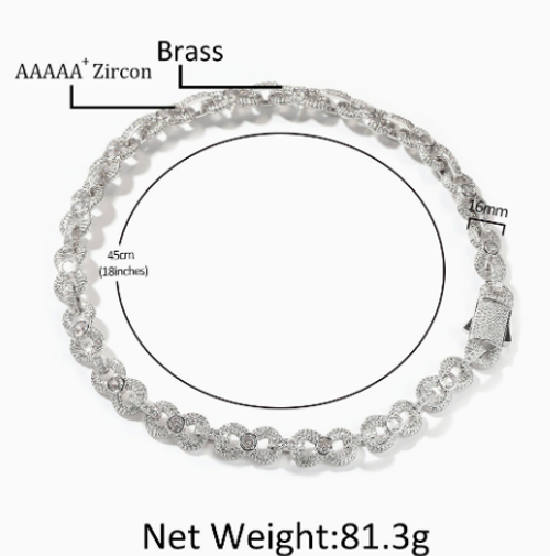 Fully Paved 16mm Infinity Necklace