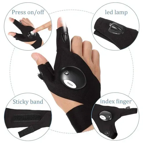 Led flashlight gloves gifts for men (hand gloves light  1 pair)