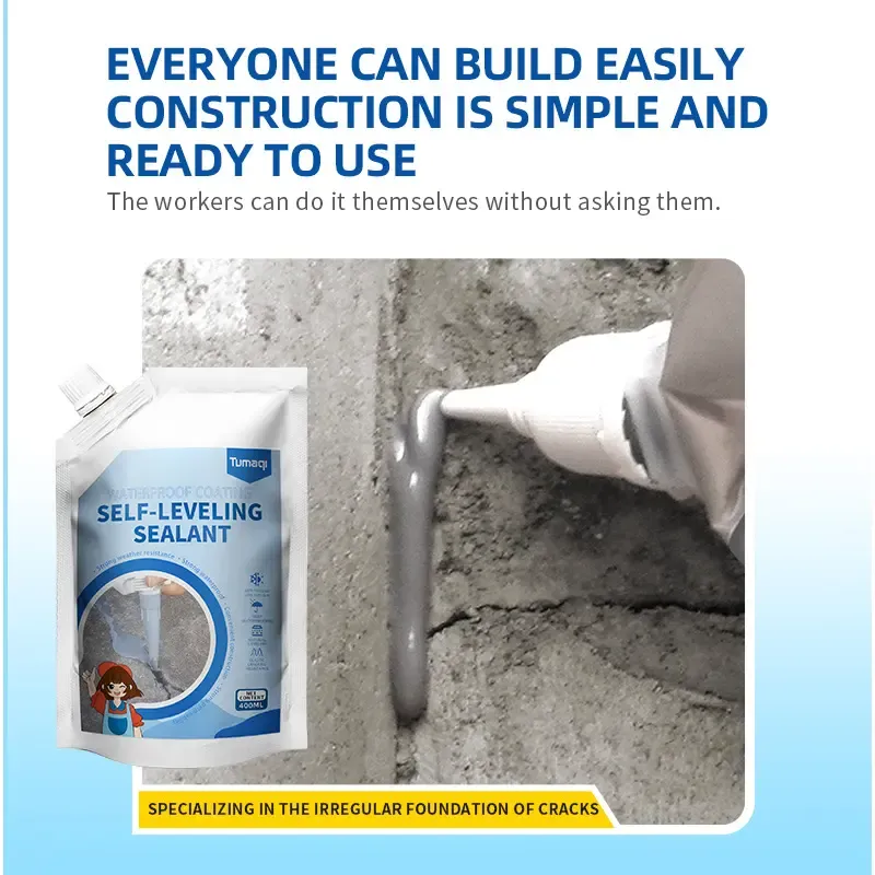 Cracks Concrete Caulking Adhesive, Concrete Sealant Waterproof Repair, Concrete Crack Filler, Outdoor Concrete Quick Dry Adhesive, 500g An efficient and highly effective crack repair tool