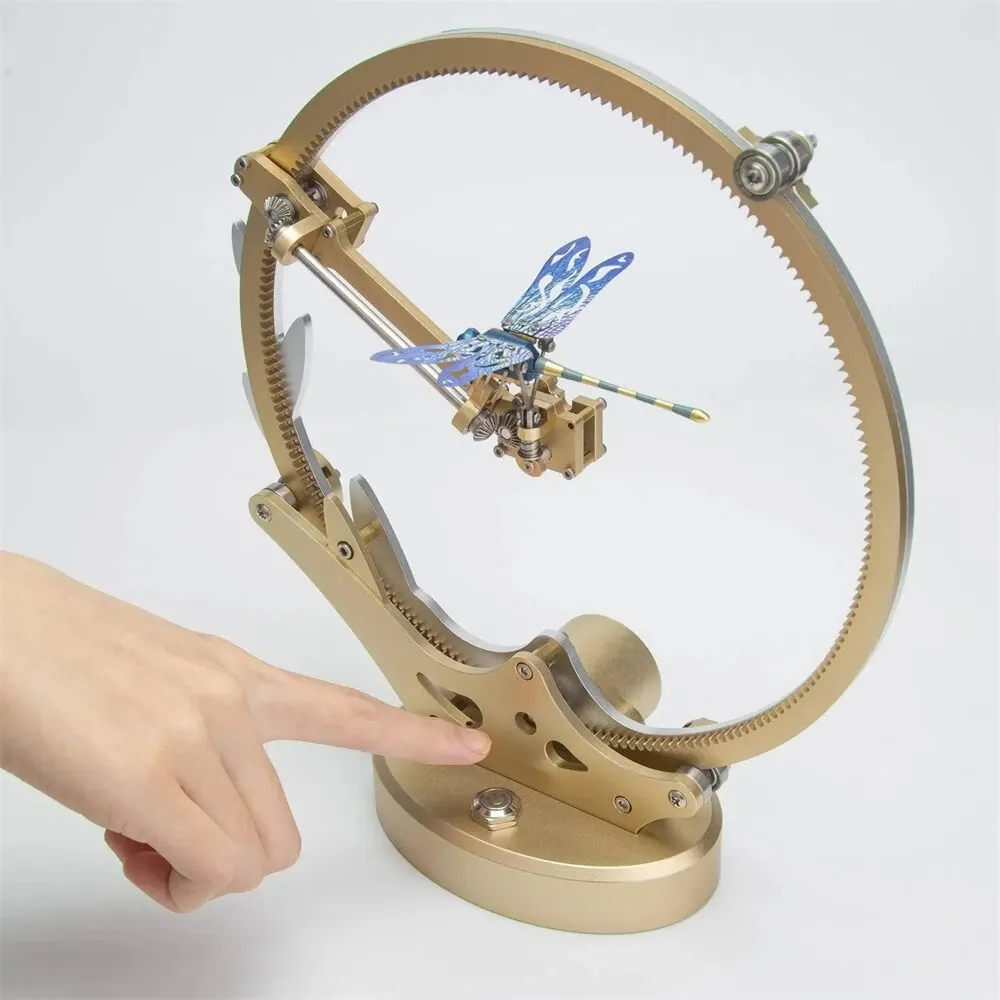 TECHING Flying Dragonfly Sculpture 3D Metal Model DIY Assembly Kit Excellent STEAM Educational Science Discovery Toys Kids Children Gift - Gold