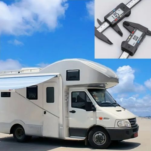 High-precision digital caliper with large LCD display - Durable carbon fiber material, adjustable strap for office and industrial use