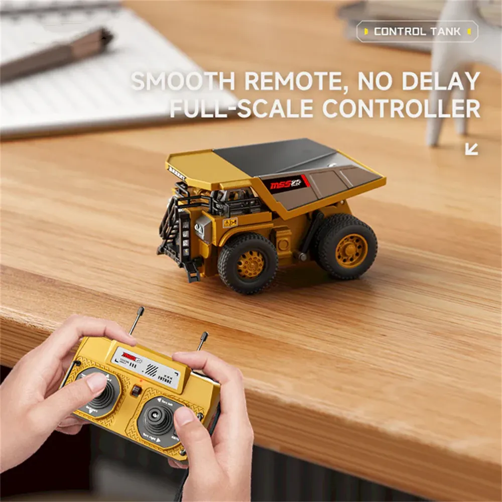 ​Z6750-Z6752-Z6753 RTR 1-64 2.4G Mini RC Car Alloy Forklift Excavator Dump Truck Support App Remote Controlled LED Light Sound Engineering Vehicle Two Speed Desktop Toys Model Collection Gift For Boys - Excavator