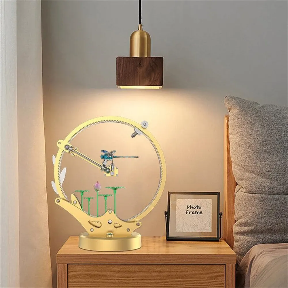 TECHING Flying Dragonfly Sculpture 3D Metal Model DIY Assembly Kit Excellent STEAM Educational Science Discovery Toys Kids Children Gift - Gold