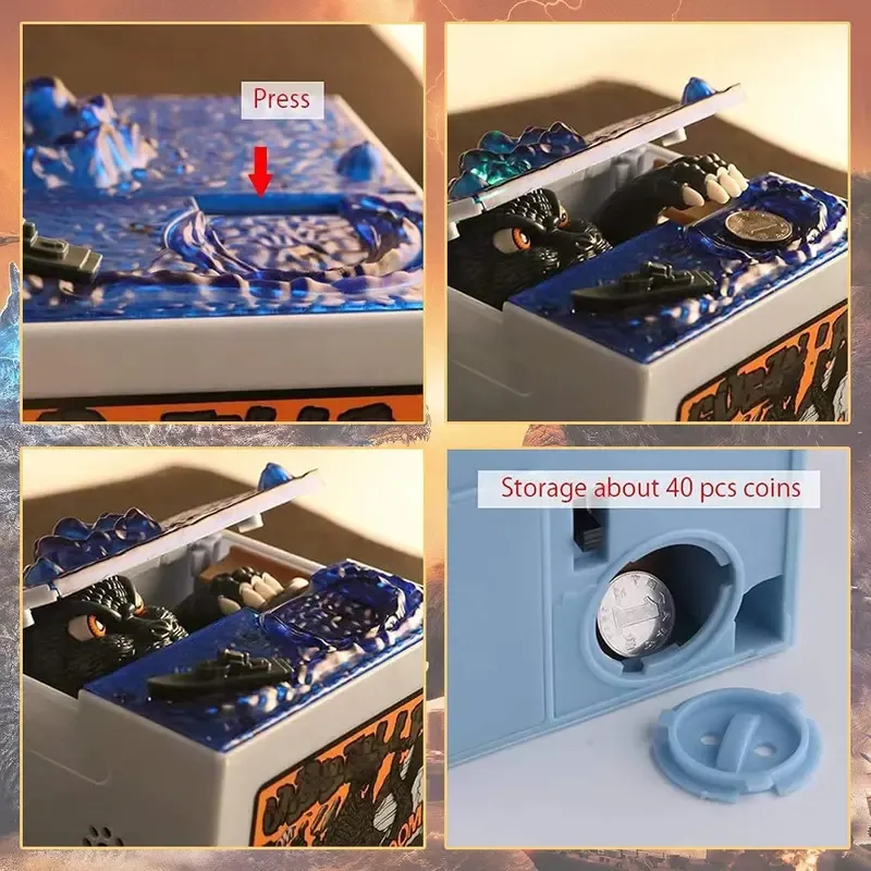 Creative Movie Dinosaur Piggy Bank Stealing Coin Musical Moving Monster Money Box Birthday Christmas Best Gifts for Boys