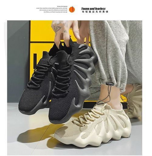 Mens Lace Up Sneakers Shoes Casual - Black