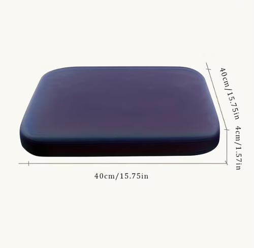 Extra Thick Comfort Seat Pad - 1.5-Inch Resilient Memory Foam Core with Detachable Fabric Cover, Textured Bottom Grip for Office  School  Truck Seats, Evenly Distributes Weight for Better Posture