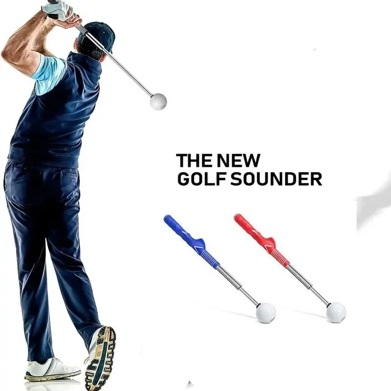 Golf Swing Practice Stick, Telescopic Golf Training Aid with Non-Slip Rubber Handle, Golf Training & Warm-Up Practice Stick,