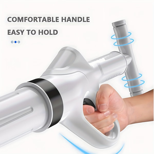 Heavy-Duty Drain Jet Gun - Powerful Toilet Plunger for Unclogging Bathroom, Sink, And Floor Drains, Air Plunger Tool with Adjustable Pressure, No Electricity Needed, Durable Plastic Design