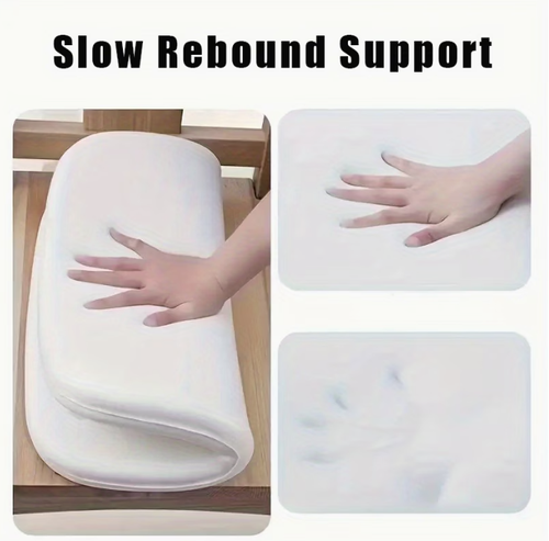 Extra Thick Comfort Seat Pad - 1.5-Inch Resilient Memory Foam Core with Detachable Fabric Cover, Textured Bottom Grip for Office  School  Truck Seats, Evenly Distributes Weight for Better Posture