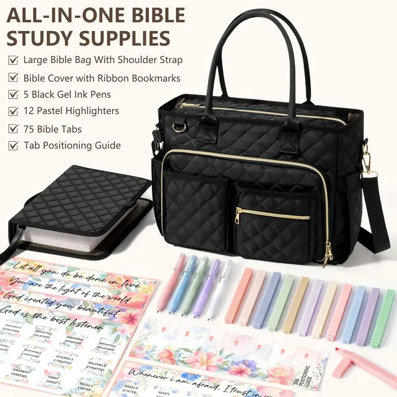 Floe Bible Cover Case Large Tote Bag for Women w  Shoulder Strap,Gifts  for Women