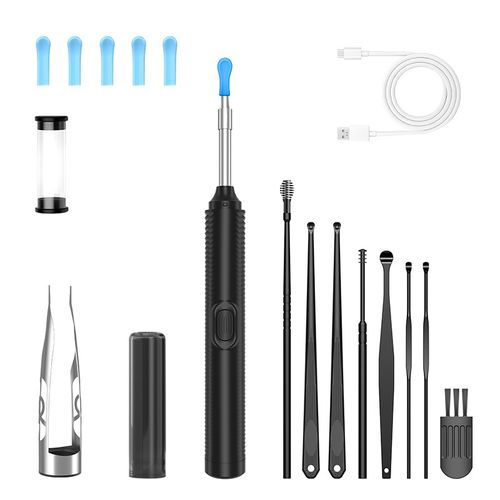 Silicone Ear Care Kit, HD Visual Ear Wax Removal Tool with Camera,1296P HD Camera Ear Cleaner, Birthday Party Gifts, Christmas Gifts