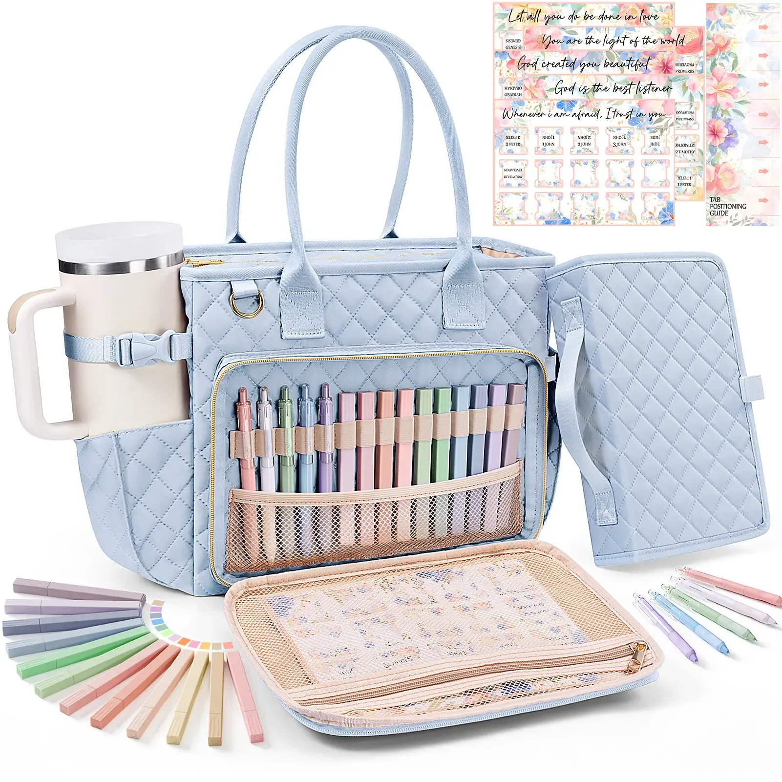 Floe Bible Cover Case Large Tote Bag for Women w  Shoulder Strap,Gifts  for Women