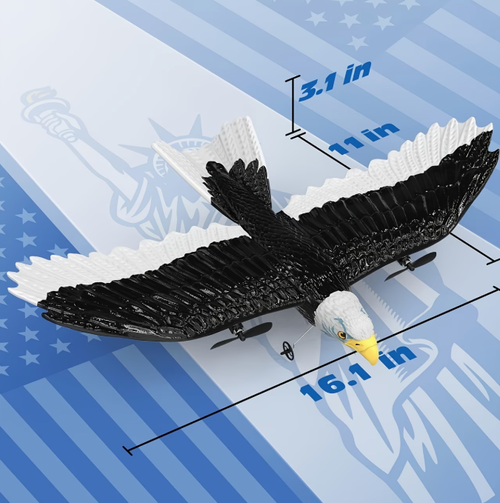 RC Plane, Remote Control Eagle Plane, RTF Airplane, 2.4GHZ 2CH Flying Bird with 2 Batteries And Propeller 6-Axis Gyro Stabilizer, Easy to Fly for Beginners Adults Kids Boys
