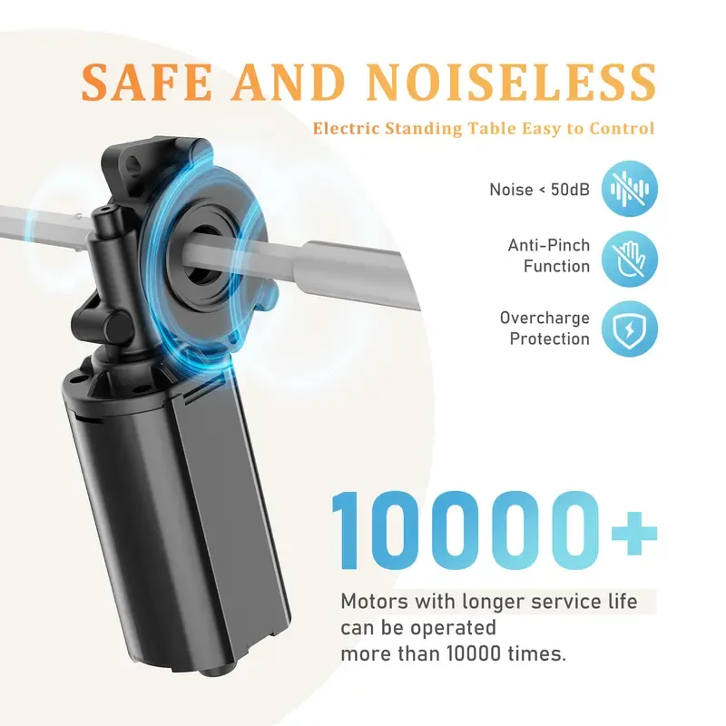 SweetFurniture S - Electric Standing Desk with Memory Preset, Ergonomic Height Adjustable Table with T-Shaped Metal Bracket Modern Workstations