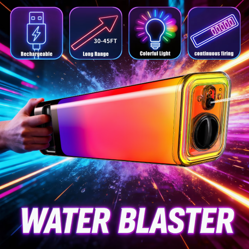Rechargeable Glowing Electric Water Gun | 32-45Ft Long Range, Continuous Firing, 42.27oz Capacity, Colorful Light, Summer Outdoor Pool Party Toy For Kids Adults, Available In And Pink