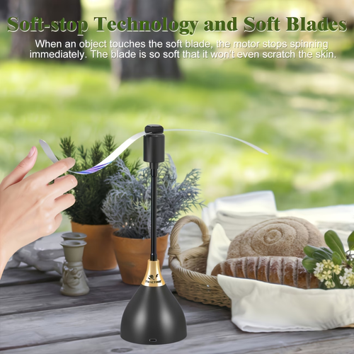 Table Fly Fans, Efficient Fly Deterrent Fan, Keeps Flies Away with Gentle Blades, USB Or Battery Operated Portable Fly Fan for Home Control, Picnic BBQ Party Portable Fly Deterrent Fans, Summer Must-Haves