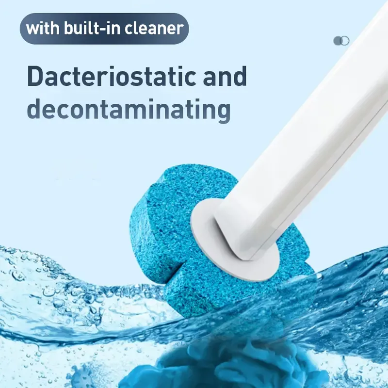 Disposable Toilet Brush Set with 72PCS Triple-Layer Refills & Wall Mount Holder for Deep Cleaning & Hygienic Bathroom Maintenance