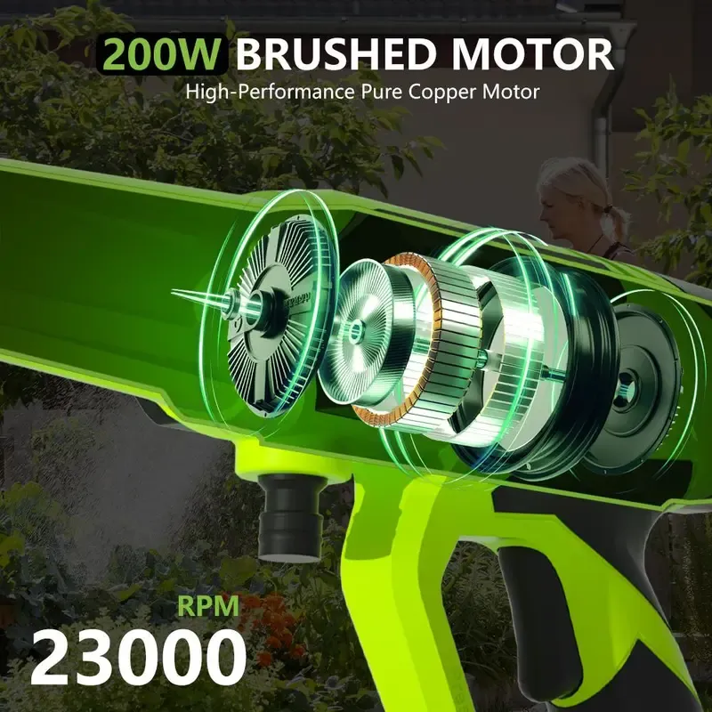 Wireless Portable High Pressure Washer, Nozzle Electric High Power Cleaner 2 Rechargeable Battery Powered By, Handheld Electric Cleaner Water, for Valentine s Day Gift