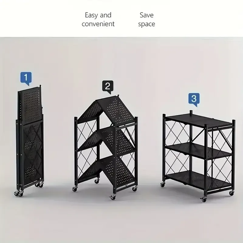 Folding storage rack