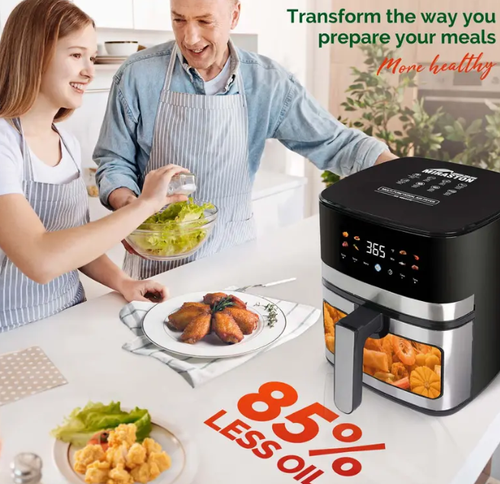 Large-Capacity Air Fryer with Viewing Window
