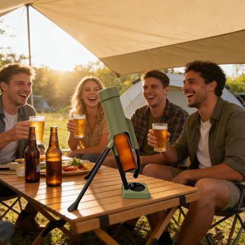 New Mortar Bottle Opener, Beer Opener, One Shot Bottle Cap Opening, Bar Party Interactive Essential, Creative Shooting Style Gift (Height: 9.25 Inches, Diameter: 2.44 Inches Suitable for Beer)