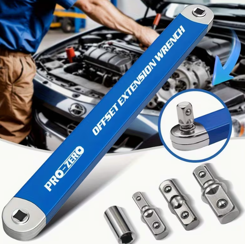 Extendable, Adjustable, Dual-Head, Two-Way, Labor-Saving Ratchet Chain Wrench