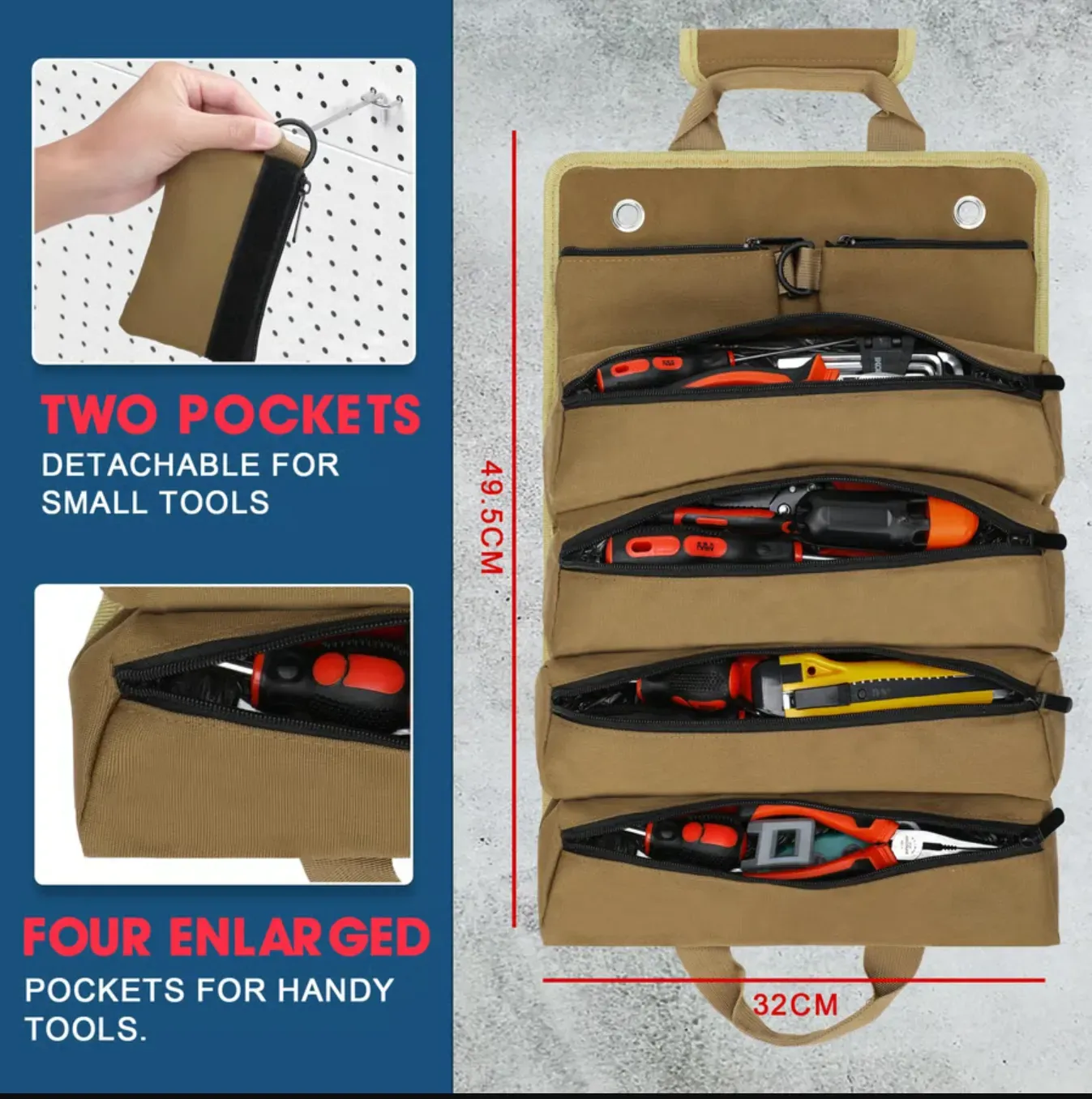 🔥Premium Roll Up Tool Bag