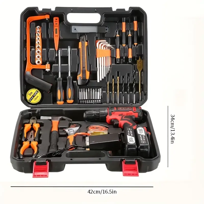 103Pcs with 2 Battery Electric Drill Set