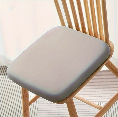 Extra Thick Comfort Seat Pad - 1.5-Inch Resilient Memory Foam Core with Detachable Fabric Cover, Textured Bottom Grip for Office  School  Truck Seats, Evenly Distributes Weight for Better Posture