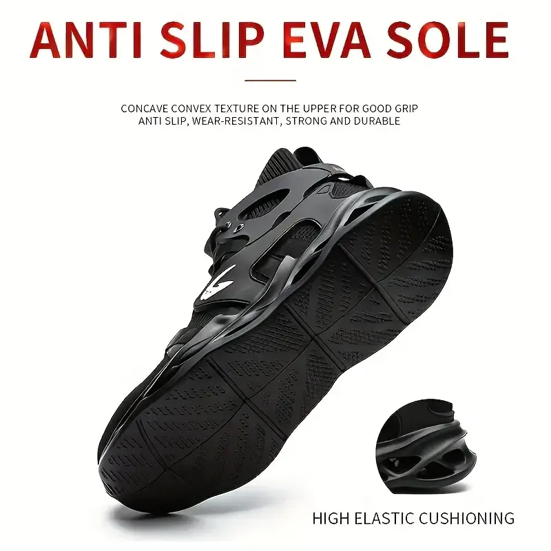 Comfortable and smash-proof men's high-top work shoes