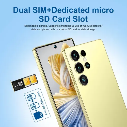 Real High Quality Global S25 Ultra Dual SIM Android 15 5G Mobile Phone Large 22 Dual SIM Big Battery Long Standby Telephone
