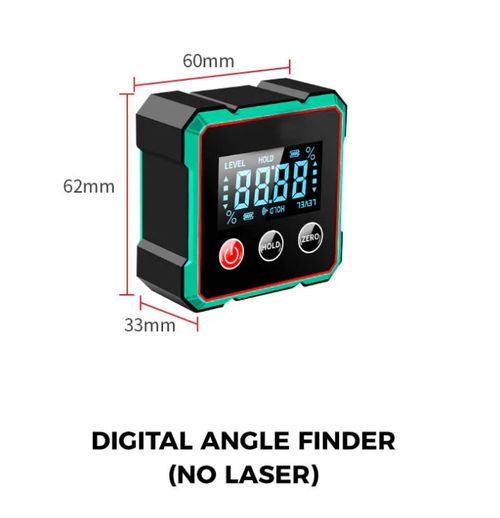Magnetic Digital Angle Finder with Electronic Laser