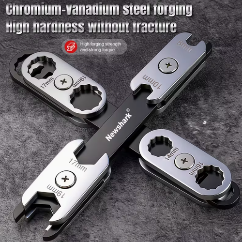 High-Hardness, 360-Degree Adjustable 8-in-1 Wrench