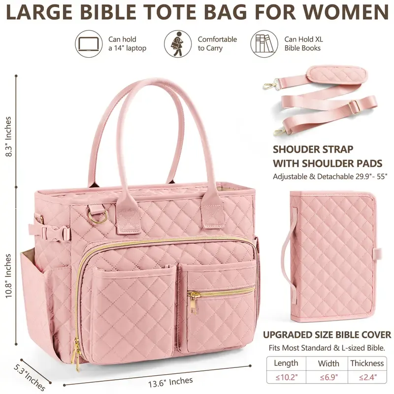 Floe Bible Cover Case Large Tote Bag for Women w  Shoulder Strap,Gifts  for Women
