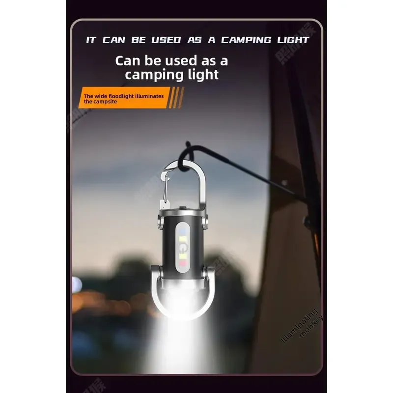 Multi-purpose keychain flashlight sells well - small portable flashlight for outdoor use, emergency light, LED portable light