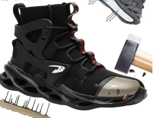 Comfortable and smash-proof men's high-top work shoes