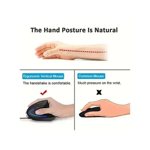 Wired Ergonomic Vertical Mouse