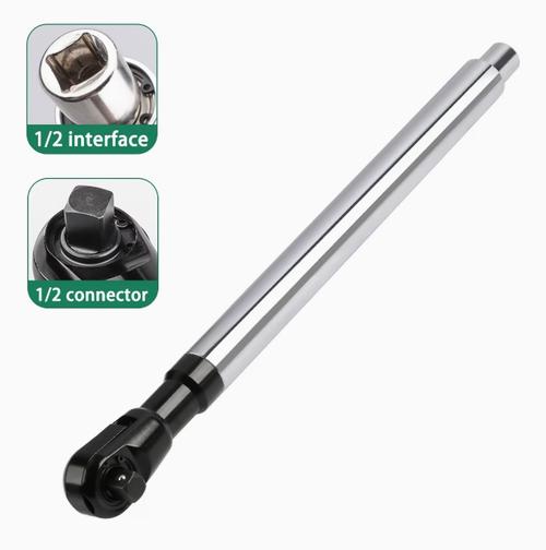 Heavy Duty Extension Ratchet Wrench, High Torque, 0.5 Inch Manual Auto Combination Ratchet Extension Tool, Multi-Purpose Extension Wrench, Socket Wrench, General Purpose Wrench, Auto Repair Tool, High Quality