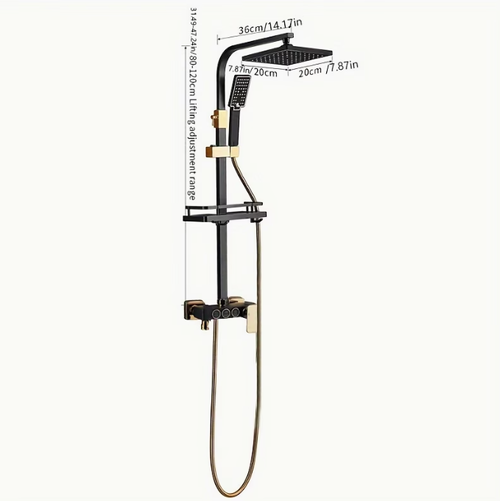 8-inch overhead shower bathroom set