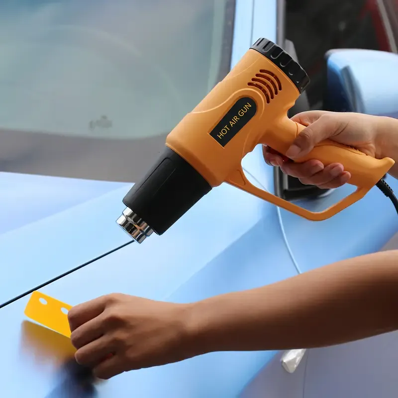 Hot Air Gun 1800W Fast Heating Suitable for Vinyl Wrap, Crafts, Shrink Tubing, Paint, Epoxy Resin, Overload Protection Hot Air Gun Set Nozzle