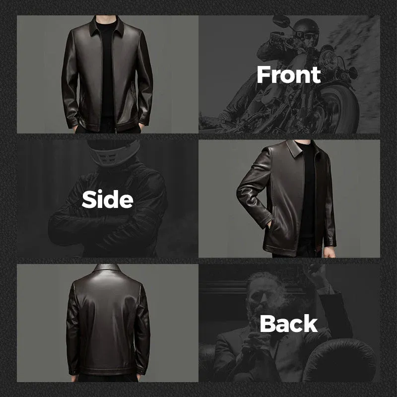 Men's Tough Style Leather Jacke