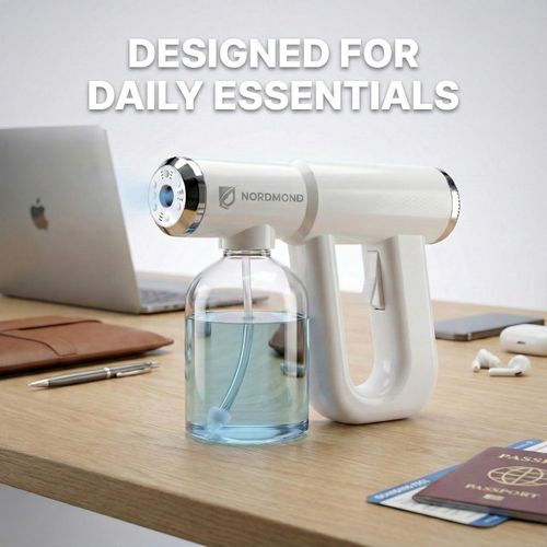 The Original Disinfectant Fogger Machine - Professional Sanitizer Sprayer - ULV Atomizer & Nano Steam Gun – Rechargeable Barber Spray Gun with Blue Light V2