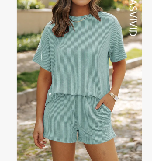 Women's Ribbed Casual Set